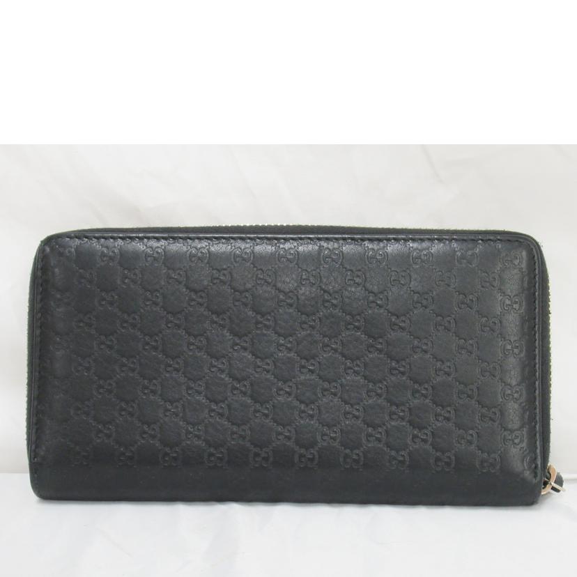GUCCI/ラウンドファスナー長財布/マイクログッチシマ/388680//095*/Bランク/63