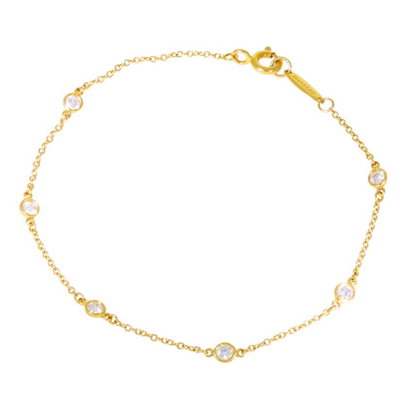 TIFFANY&Co. ティファニー/K18バイザヤード6Pダイヤブレスレット //Aランク/18