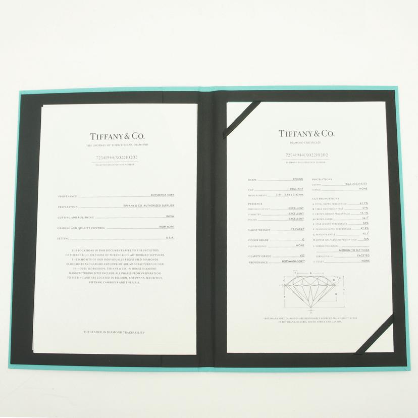 TIFFANY&Co. ティファニー/◎PT950バイザヤードダイヤピアス0.23/0.23ct//Aランク/59