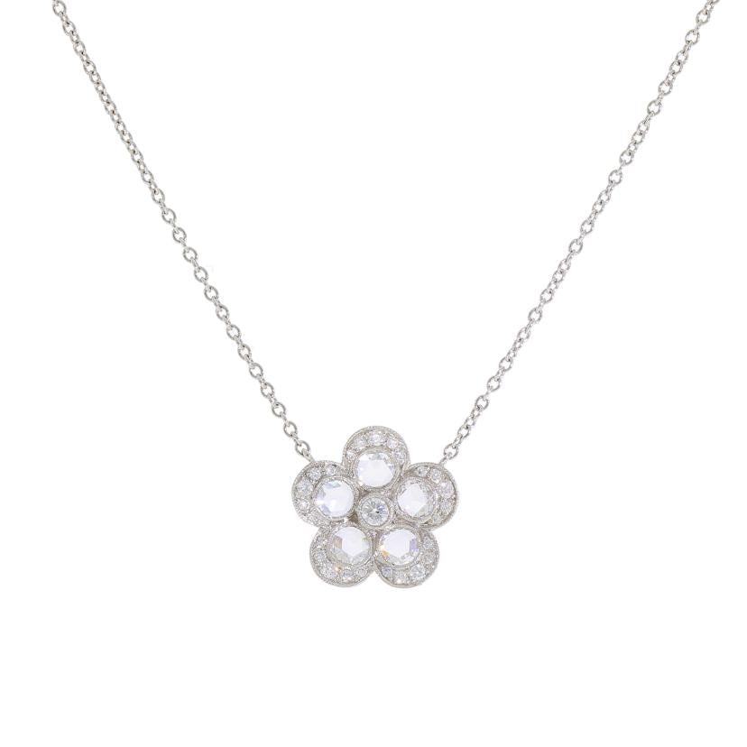 TIFFANY&Co. ティファニー/PT950ガーデンフラワーダイヤネックレス//Aランク/18