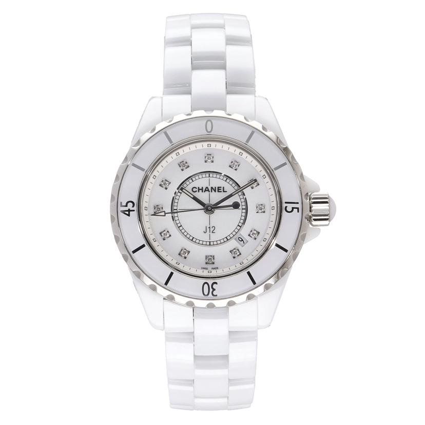 CHANEL シャネル/J12・白セラミック・12Pダイヤ/レディース/クオーツ/H1628//Z.G********/Aランク/92