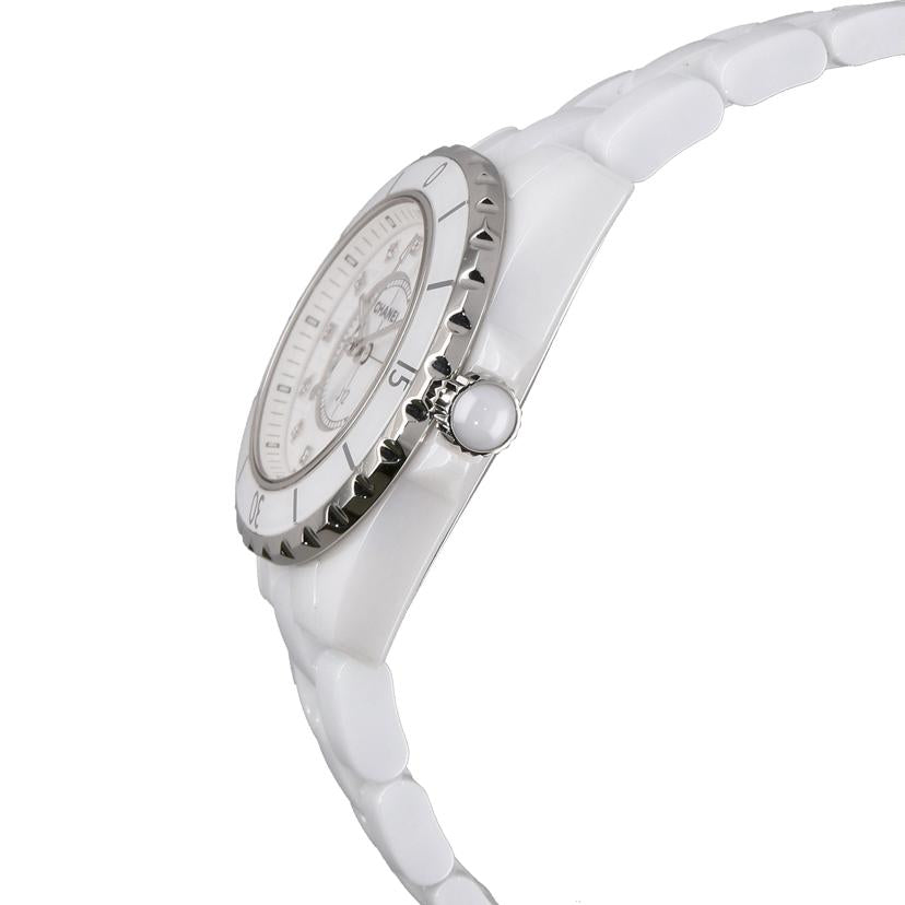 CHANEL シャネル/J12・白セラミック・12Pダイヤ/レディース/クオーツ/H1628//Z.G********/Aランク/92