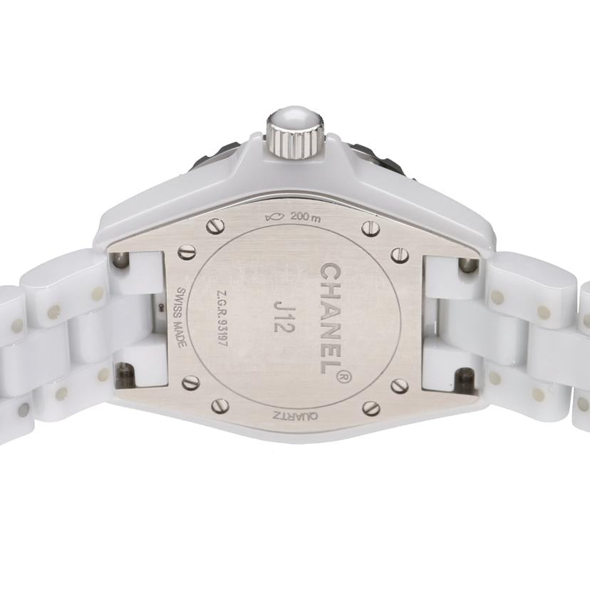 CHANEL シャネル/J12・白セラミック・12Pダイヤ/レディース/クオーツ/H1628//Z.G********/Aランク/92