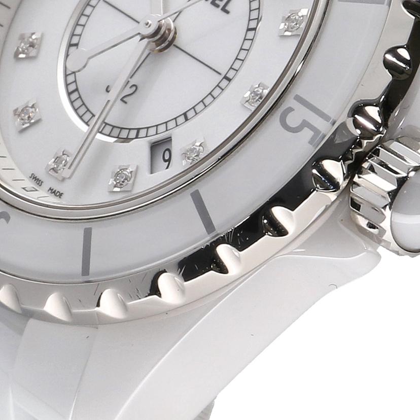 CHANEL シャネル/J12・白セラミック・12Pダイヤ/レディース/クオーツ/H1628//Z.G********/Aランク/92