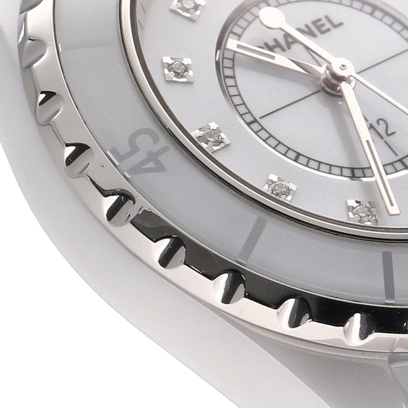 CHANEL シャネル/J12・白セラミック・12Pダイヤ/レディース/クオーツ/H1628//Z.G********/Aランク/92
