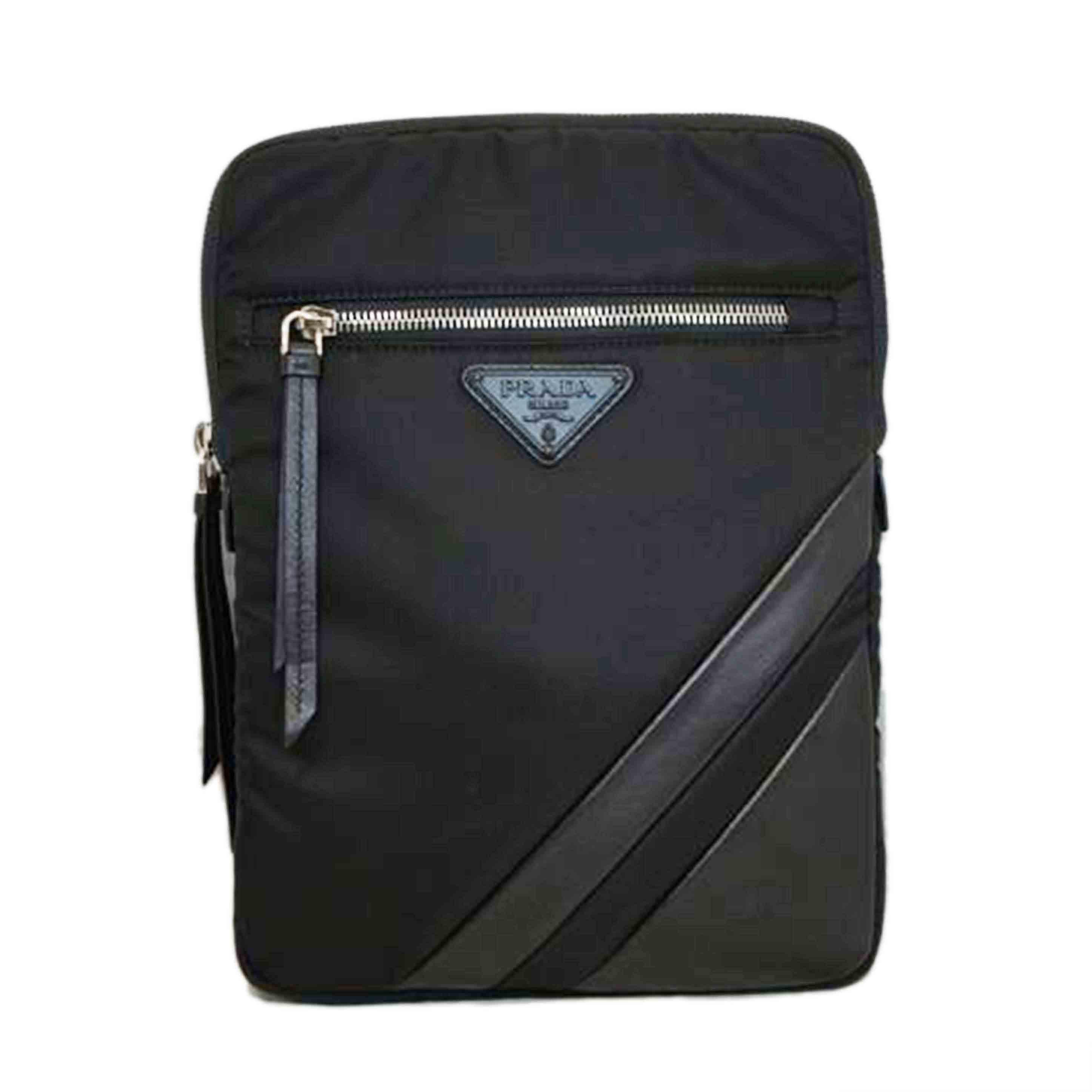PRADA プラダ/ナイロンタブレットケース/TESSUTO+NAPPA NERO/1ZP014//42/Aランク/92