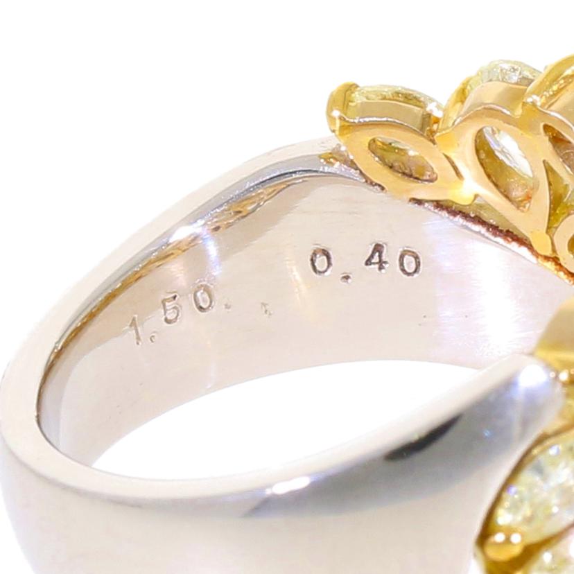 /◎ PT900K18ダイヤリング1.50/0.40ct //ABランク/59