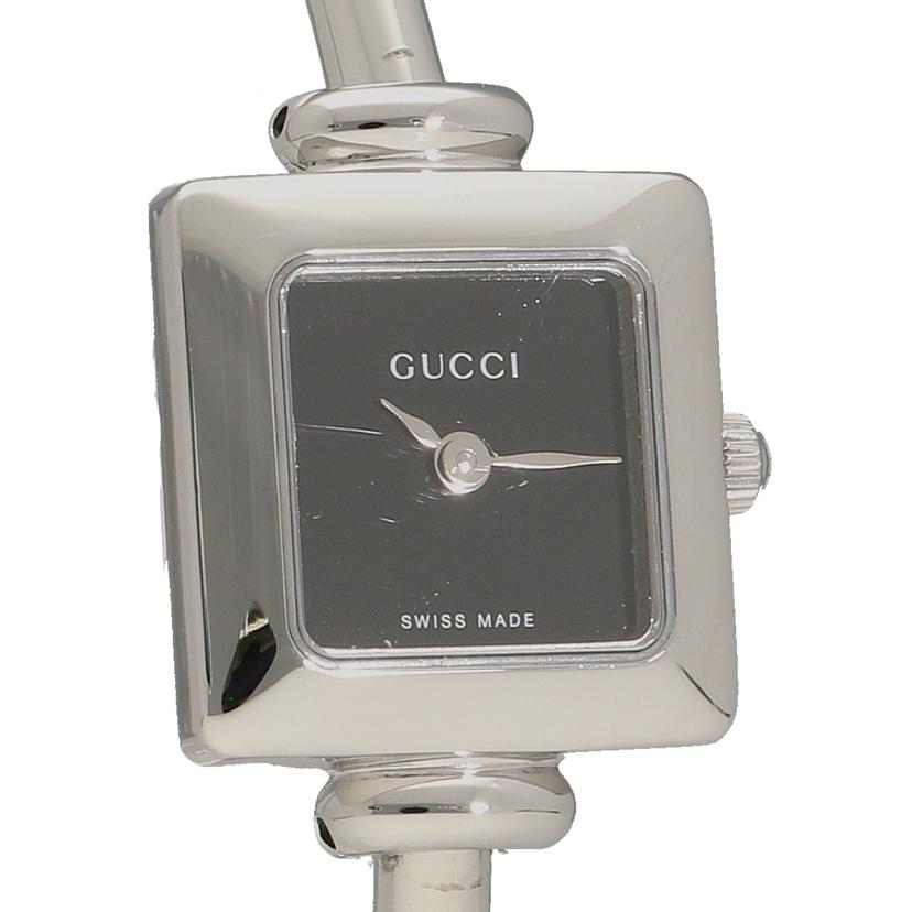 GUCCI グッチ/スクエアバングルウォッチ・ブラック/レディース/クオーツ/1900L//015****/Aランク/24