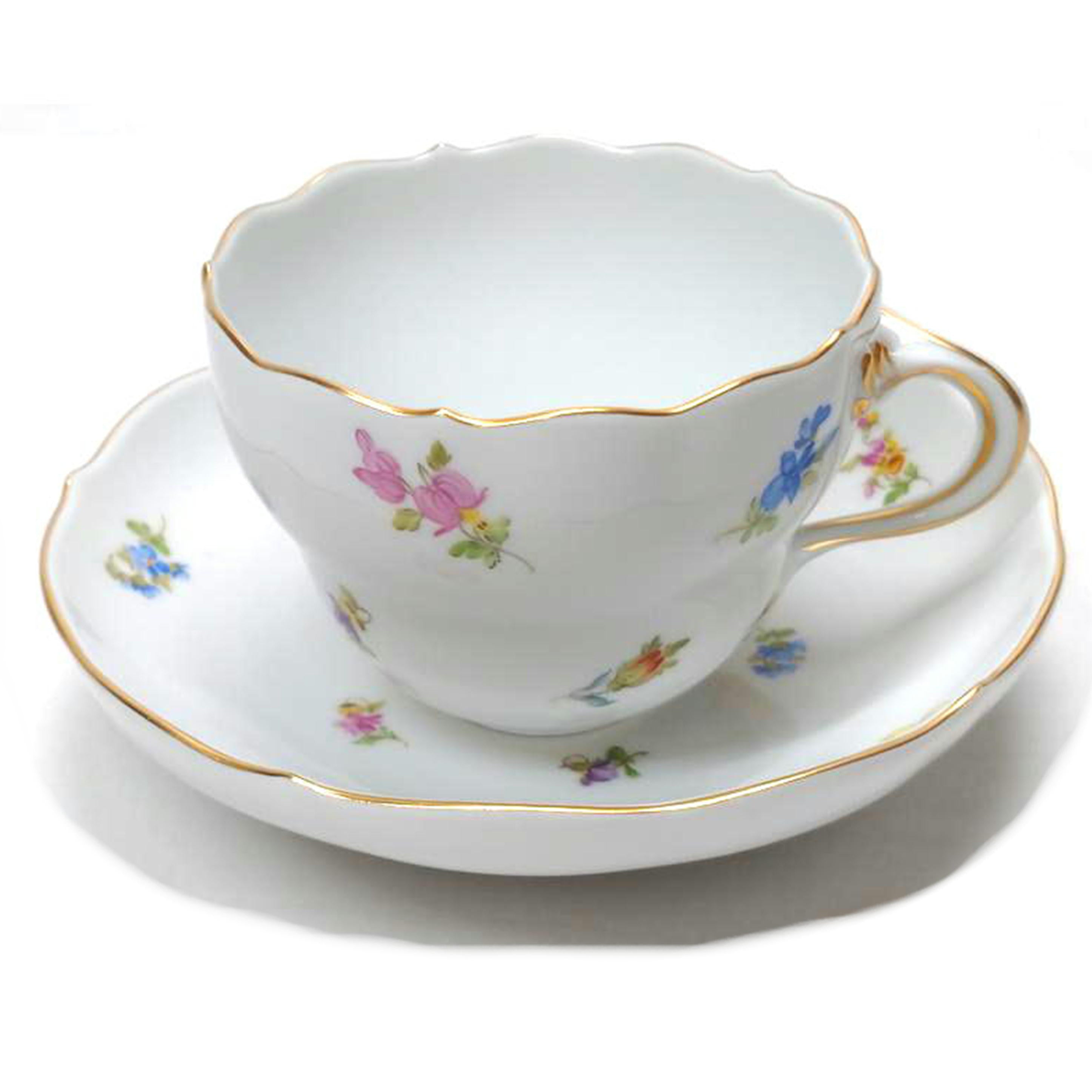 Meissen マイセン/キャスタードフラワー カップ&ソーサー//ABランク/52