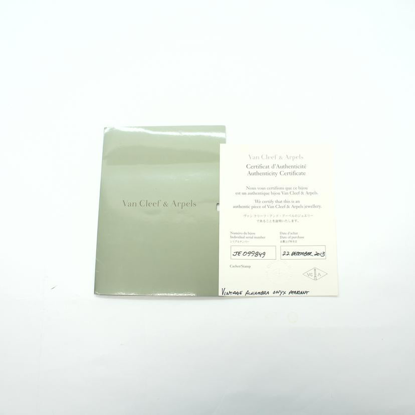 Van Cleef & ヴァンクリーフ/750ヴィンテージアルハンブラオニキスネックレス//Aランク/92