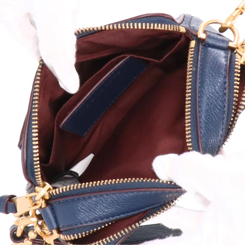MARC JACOBS マークジェイコブス/レザーショルダーバッグ/ネイビー/M0008101//Aランク/18