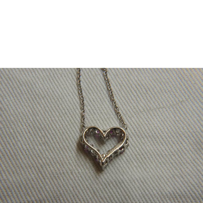 TIFFANY&Co. ティファニー/PT950センチメンタルハートピンクサファイアダイヤネックレス//Aランク/92