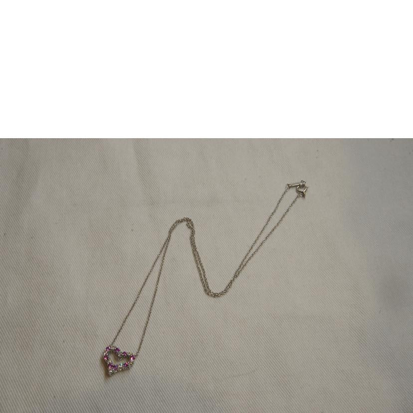 TIFFANY&Co. ティファニー/PT950センチメンタルハートピンクサファイアダイヤネックレス//Aランク/92
