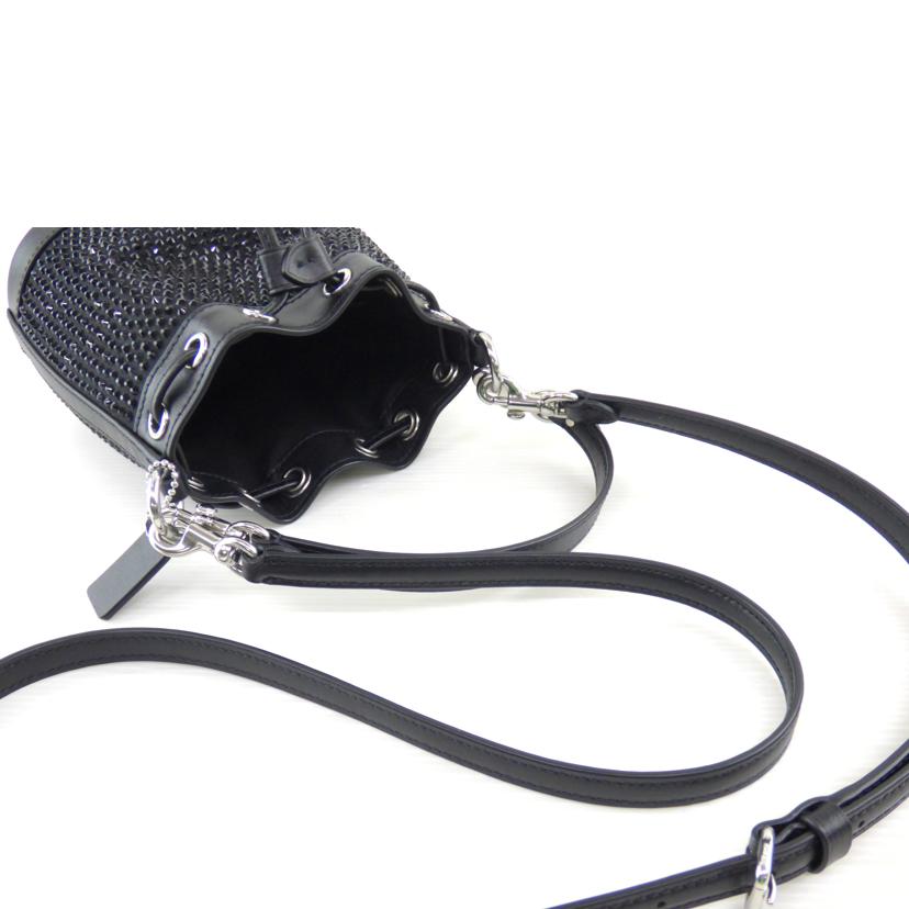 COACH コーチ/ミニバケットバッグ/クリスタルファブリック/レザー/CX213//F24**/Aランク/64