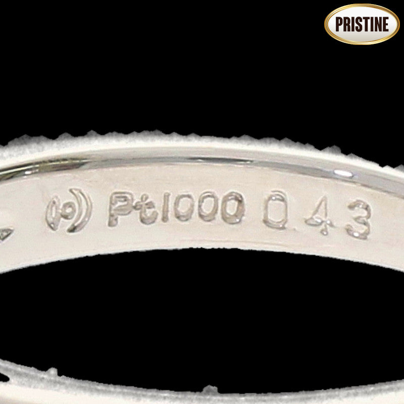 TASAKI 田崎真珠/PT1000ダイヤリング0.43/0.12ct4.9g鑑//Aランク/75