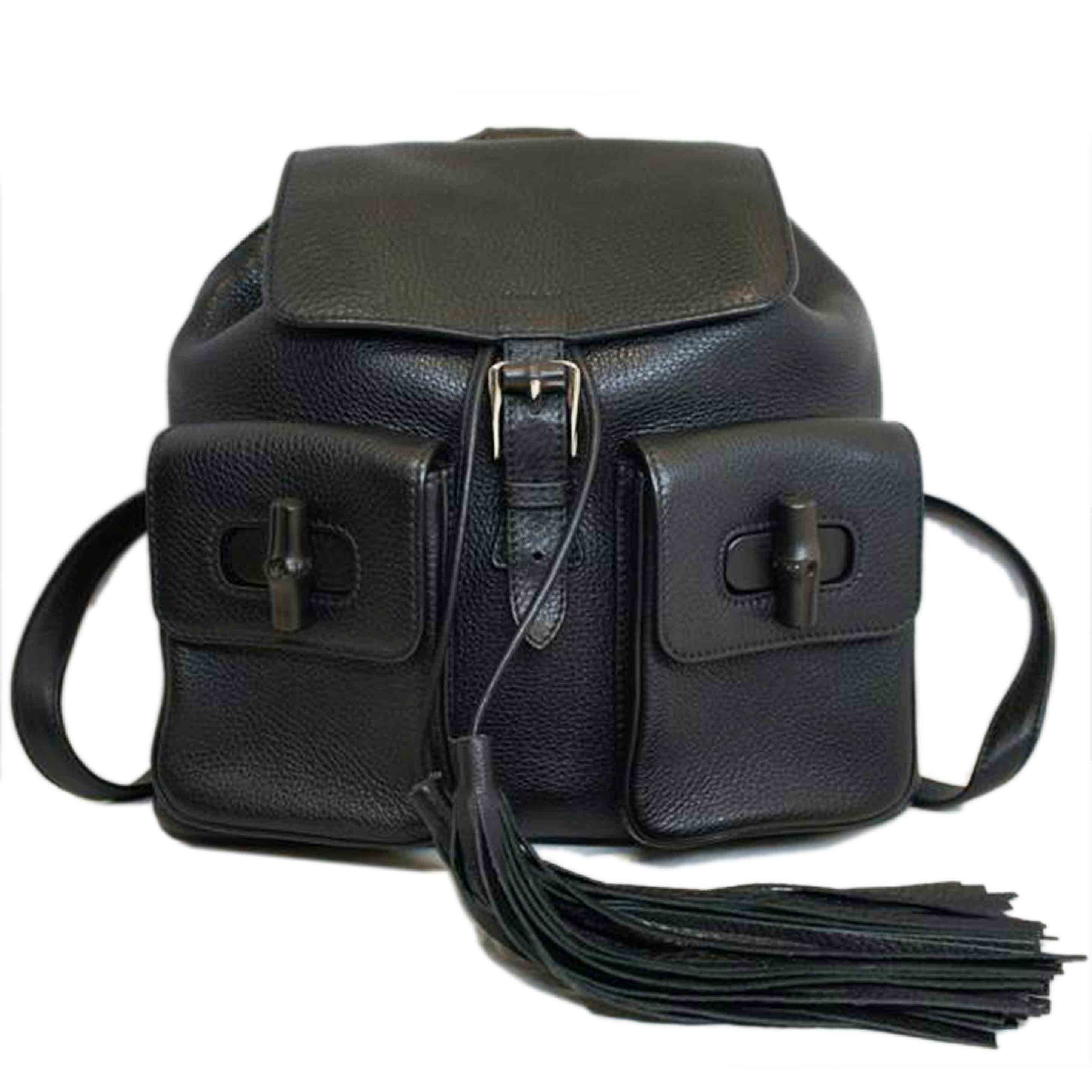 GUCCI グッチ/バンブータッセルレザーバックパック/370833//493***/Aランク/92