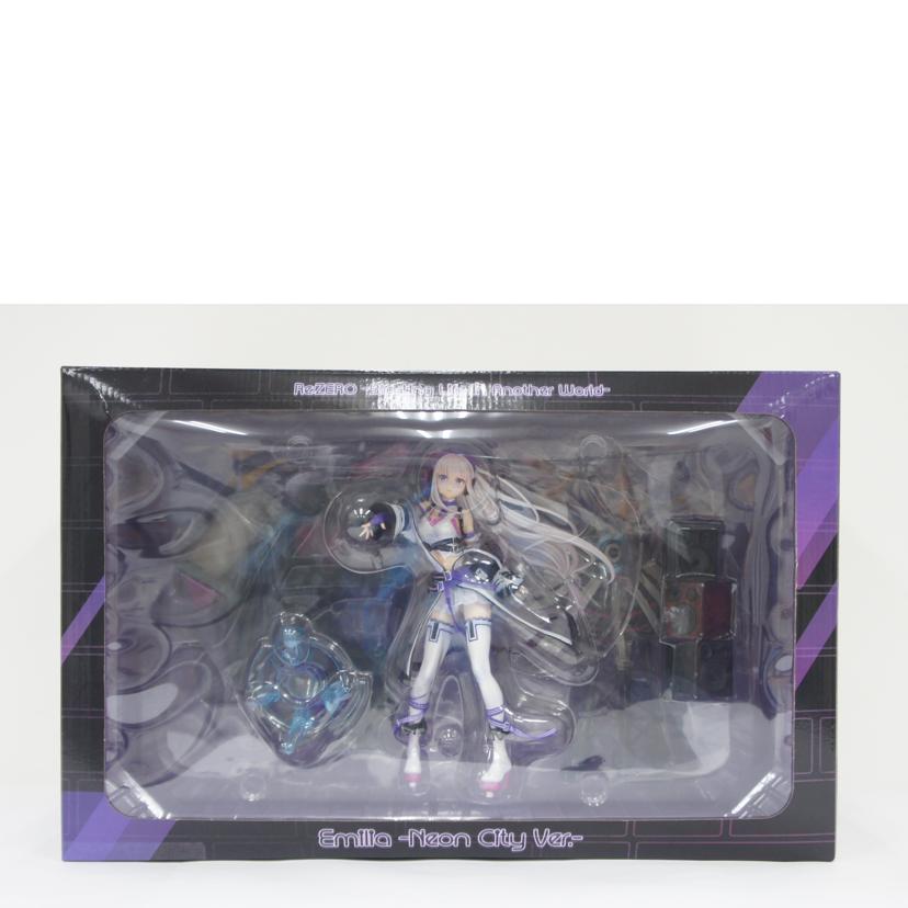 eStream/アルファサテライト/【特典付き】エミリア -Neon City Ver.- 「Re:ゼロから始める異世界生活」 SHIBUYA SCRAMBLE FIGURE 1/7 PVC製塗装済み完成品 eStream Store限定//ABランク/01