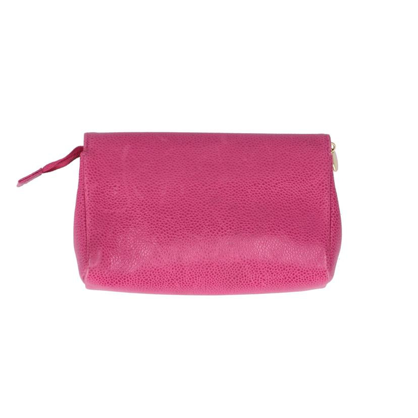 CHANEL シャネル/キャビアスキン/ココマークメイクポーチ/ミラー付//450****/ABランク/91