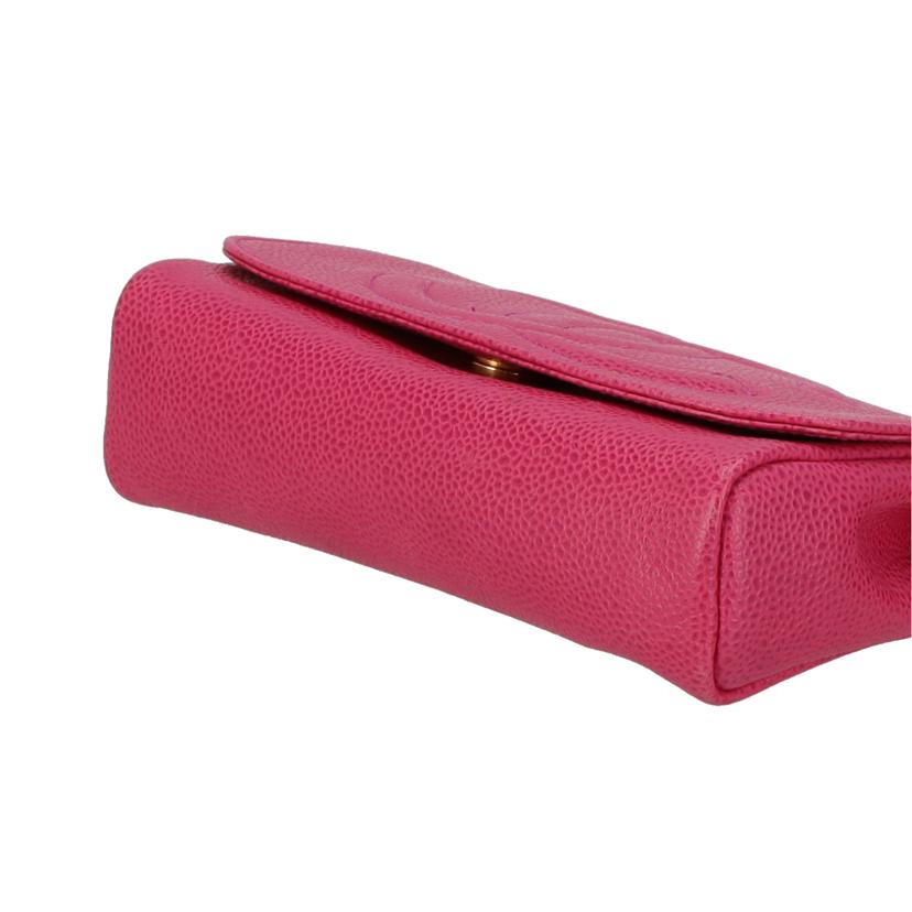 CHANEL シャネル/キャビアスキン/ココマークメイクポーチ/ミラー付//450****/ABランク/91