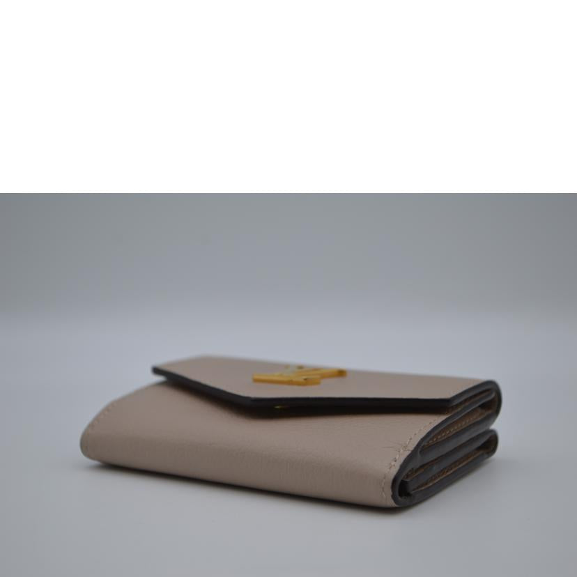 LV ルイヴィトン/ポルトフォイユ・ロックミニ/トリヨンレザー/グレージュ/M69340//UB0***/ABランク/89