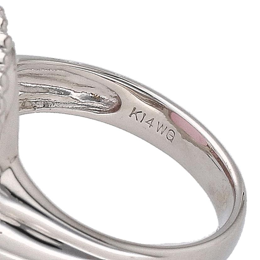 ◎K14WGローズクォーツリング14.34ct//Aランク/59