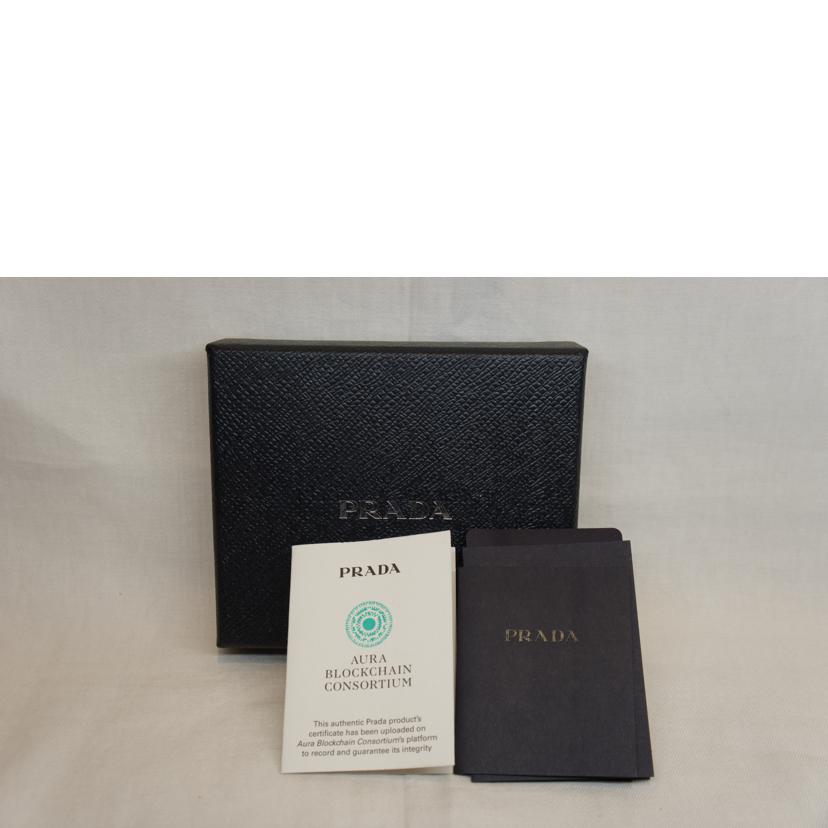 PRADA プラダ/レザーマネークリップブラック/2MN077//197*/SAランク/92