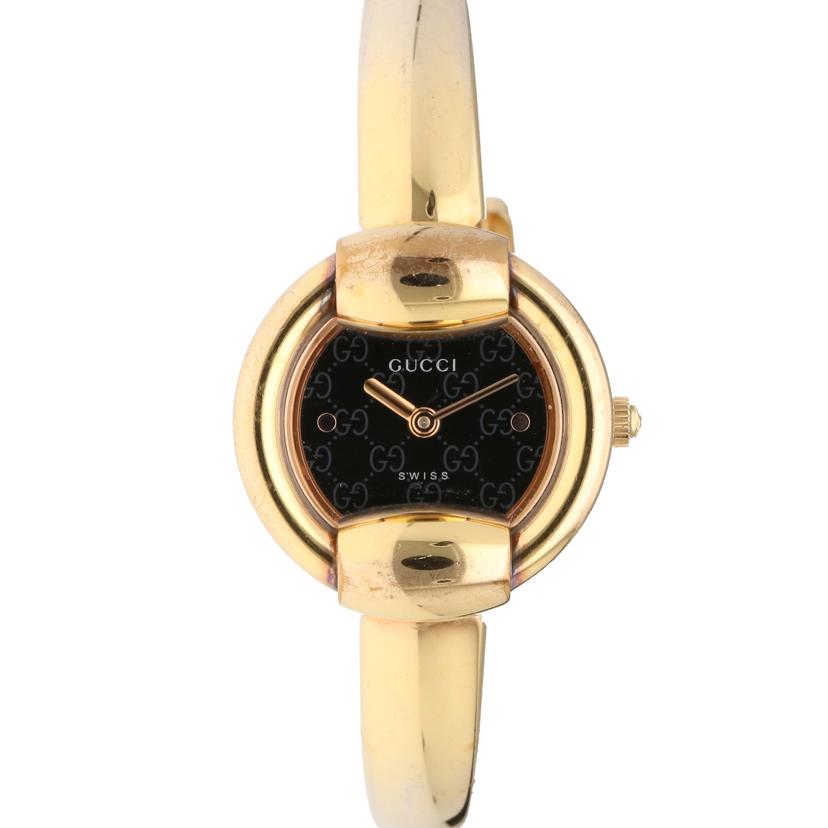 GUCCI グッチ/ブラック文字盤/バングルウォッチ/クォーツ/1400L//134*****/Bランク/18