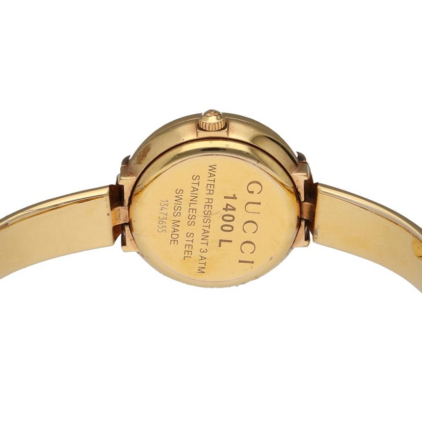 GUCCI グッチ/ブラック文字盤/バングルウォッチ/クォーツ/1400L//134*****/Bランク/18