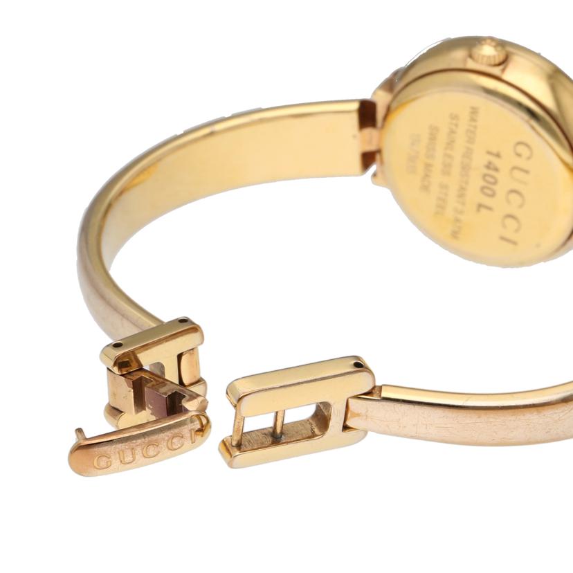 GUCCI グッチ/ブラック文字盤/バングルウォッチ/クォーツ/1400L//134*****/Bランク/18