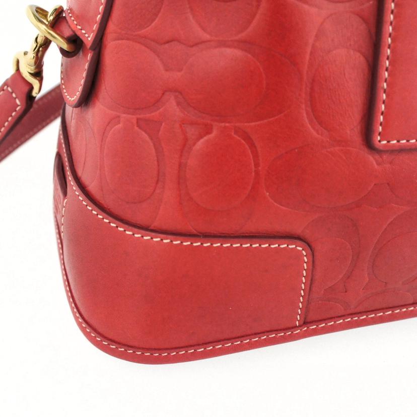 COACH コーチ/シグネチャーエンボス/2WAYバッグ/レッド/7011//L1S/Aランク/18
