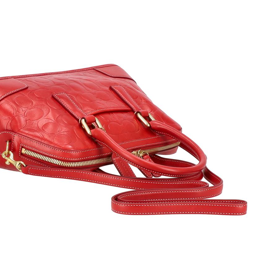 COACH コーチ/シグネチャーエンボス/2WAYバッグ/レッド/7011//L1S/Aランク/18