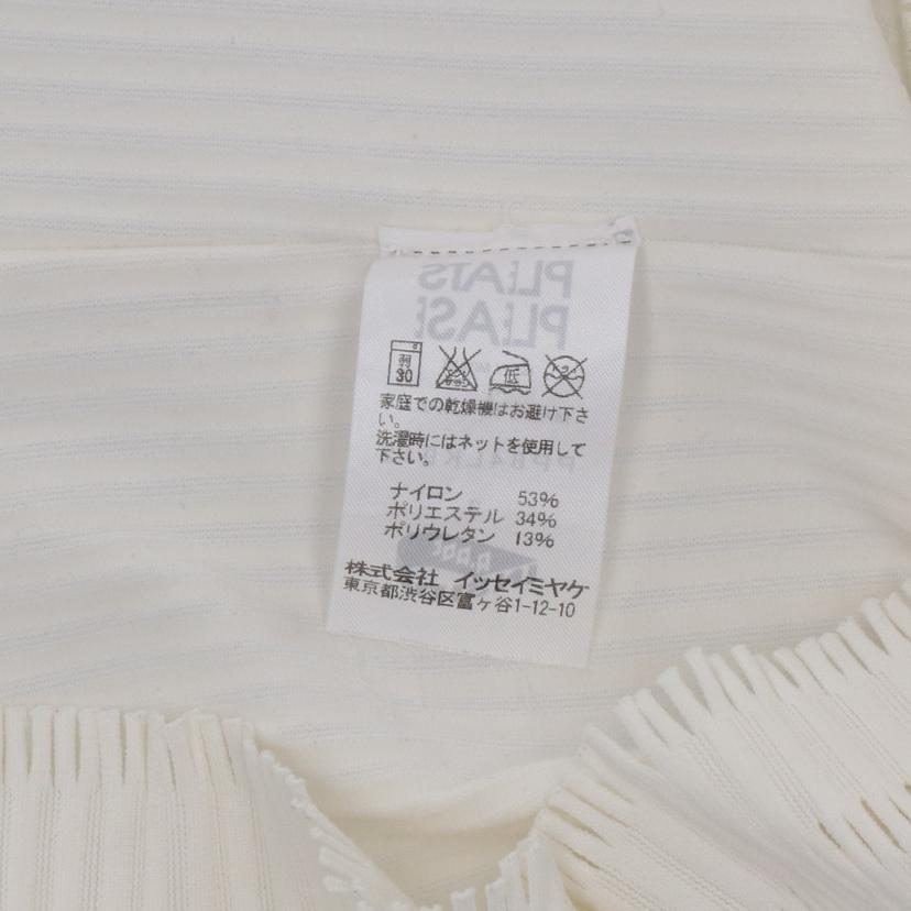 PLEATS PLEASE イッセイミヤケ イッセイミヤケ/プリーツプリーズイッセイミヤケフリンジ白半袖T//ABランク/78