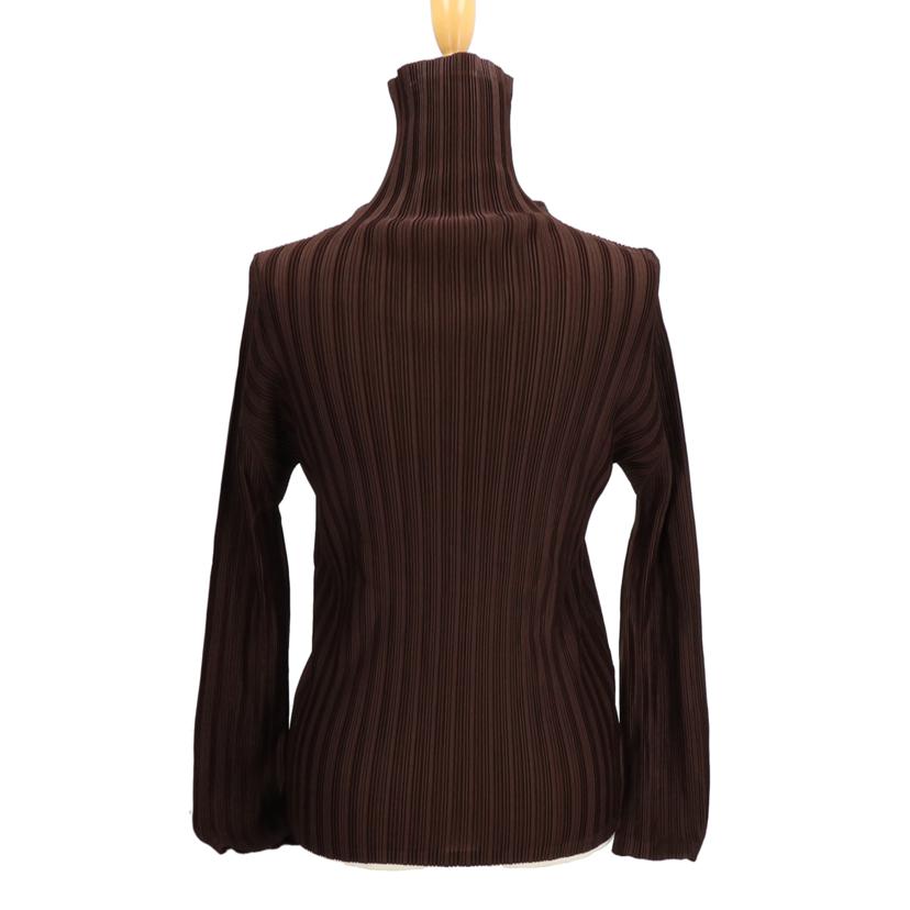 PLEATS PLEASE イッセイミヤケ/プリーツプリーズ ハイネック長袖Tこげ茶//ABランク/78