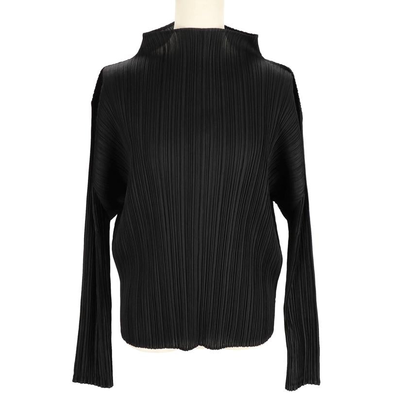 PLEATS PLEASE イッセイミヤケ/プリーツプリーズ プリーツ長袖Tシャツ黒//ABランク/78
