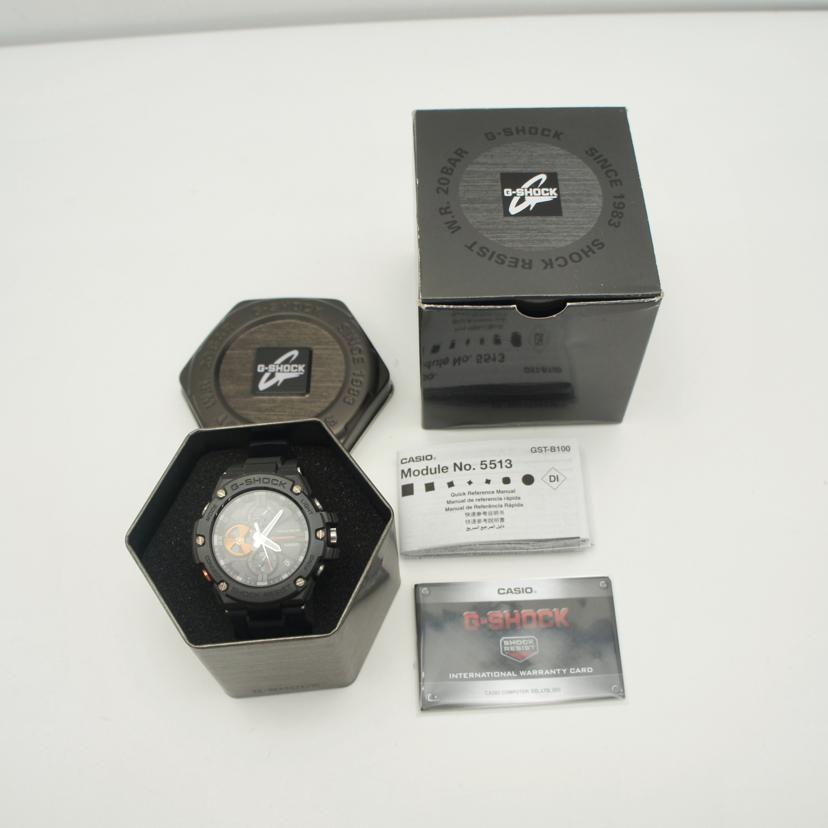 CASIO カシオ/G-SHOCK/G-STEEL/ソーラー×BlueTooth/GST-B100B-1A4DR//003*****/Aランク/19