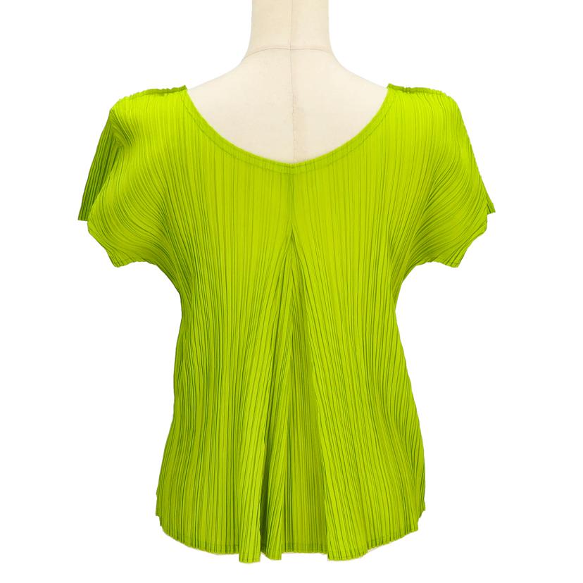 PLEATS PLEASE イッセイミヤケ/イッセイミヤケ 半袖T 黄緑//ABランク/78