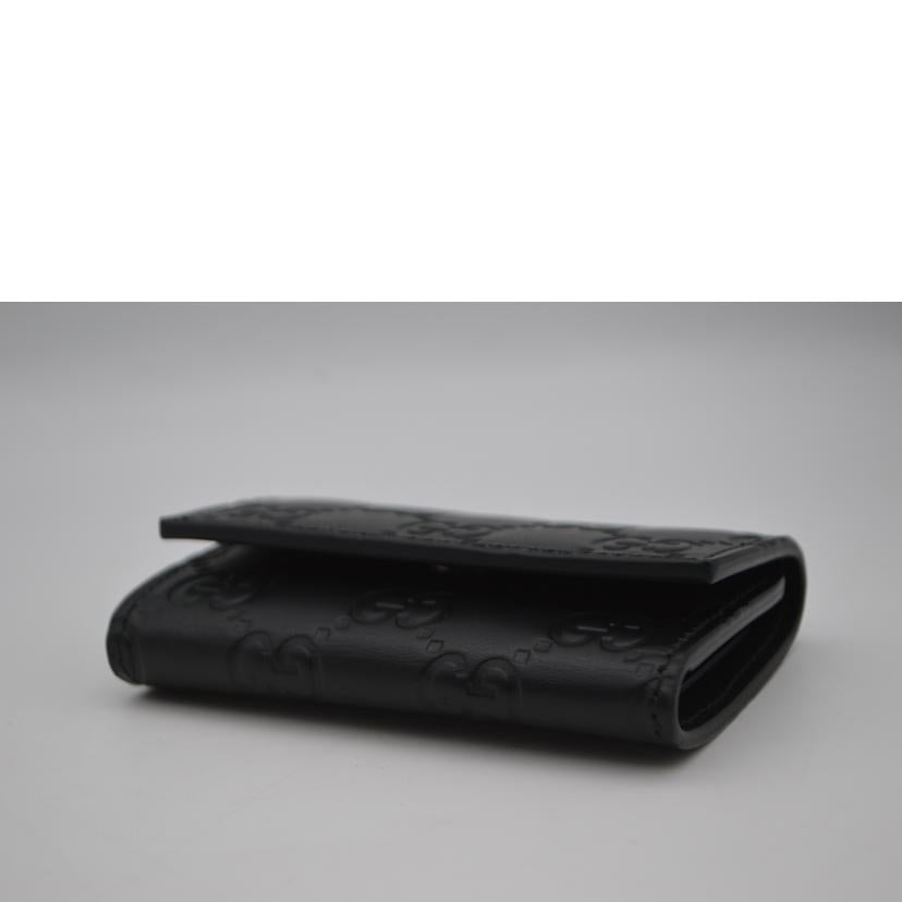 GUCCI グッチ/グッチシマレザーキーケース6/ブラック/138093//041*/SAランク/89