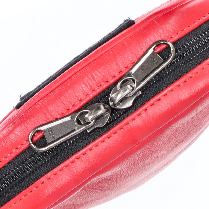 Supreme シュプリーム/THE NORTH FACEレザーショルダーバッグ/ブラック×レッド/NF0A3KYS//721204/ABランク/18