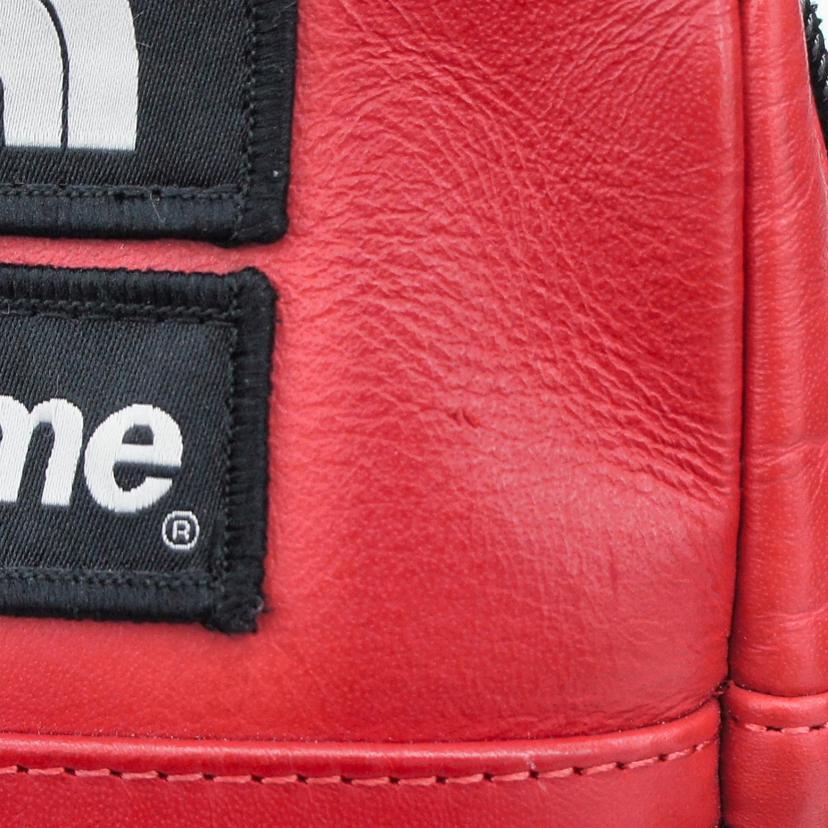 Supreme シュプリーム/THE NORTH FACEレザーショルダーバッグ/ブラック×レッド/NF0A3KYS//721204/ABランク/18