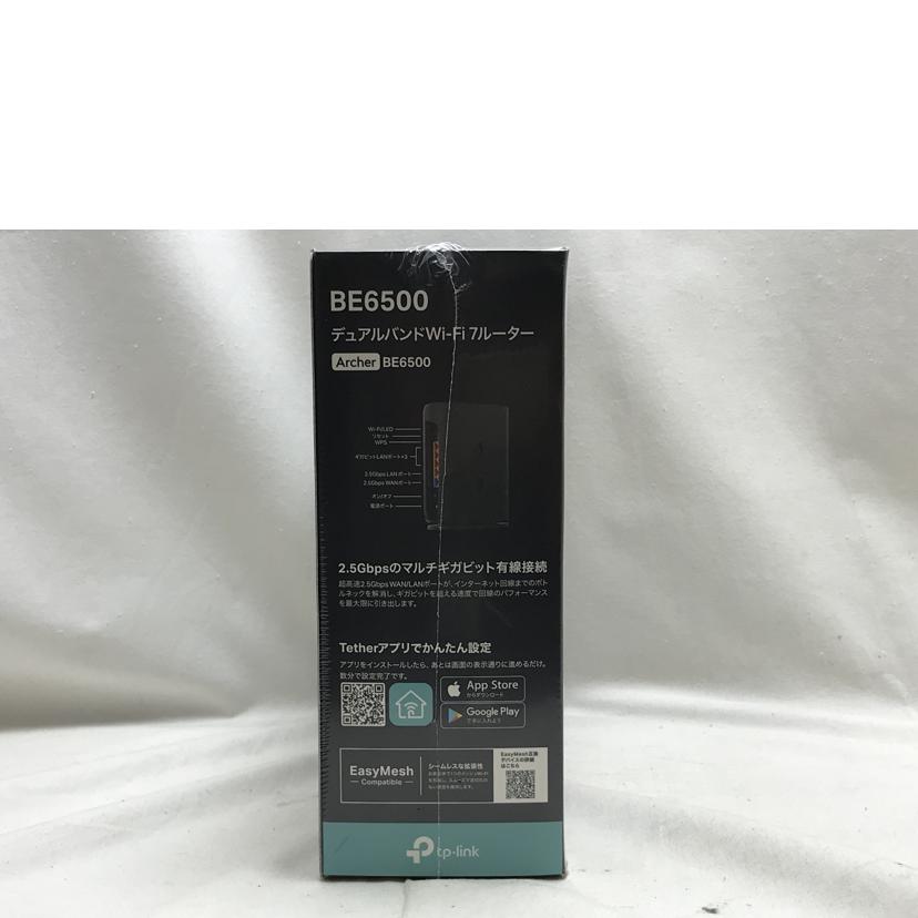 tp-link ティーピーリンク/デュアルバンドWi-Fi7ルーター/Archer BE6500//Sランク/51