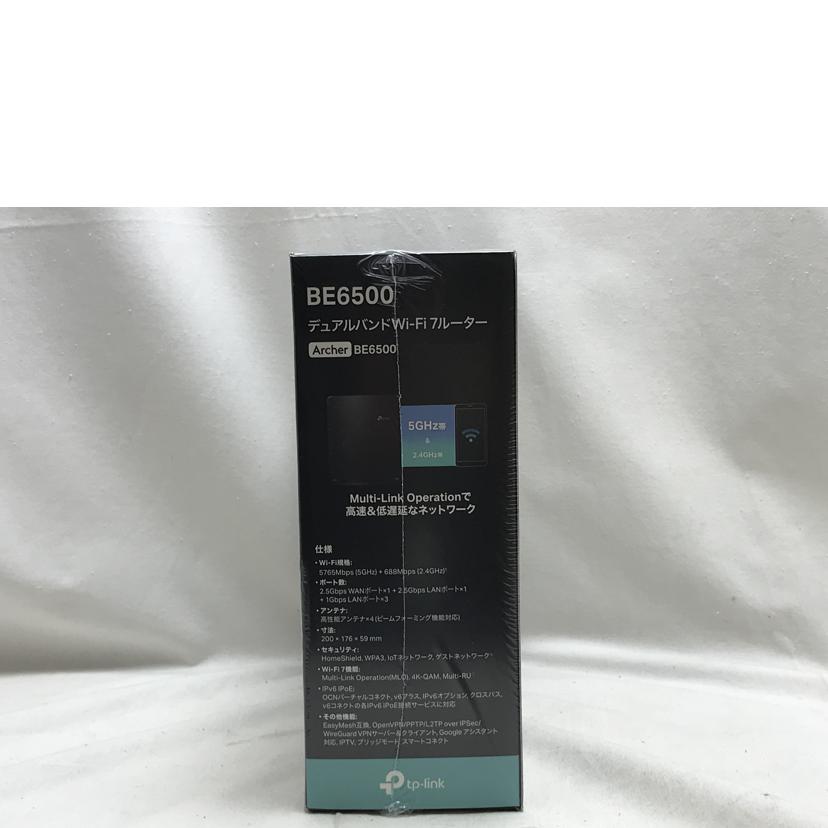 tp-link ティーピーリンク/デュアルバンドWi-Fi7ルーター/Archer BE6500//Sランク/51