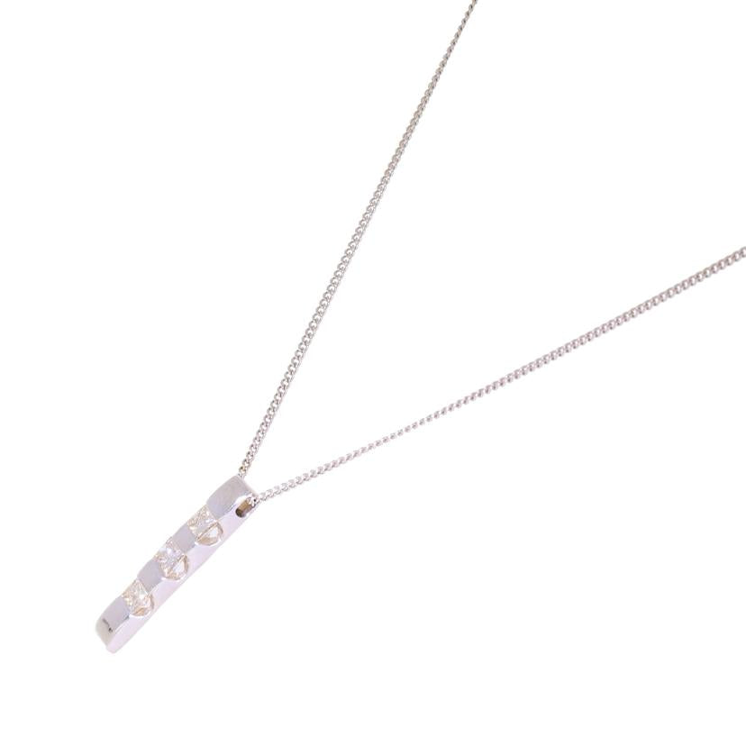 / K18WGダイヤネックレス0.32ct//Aランク/71