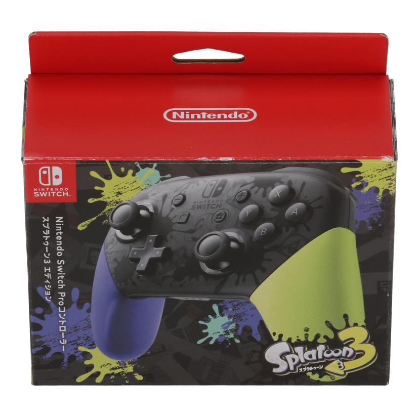 NINTENDO 任天堂 /Switch Pro コントローラー スプラ3/HAC-A-FSSKT//XEL70117631374/ABランク/24
