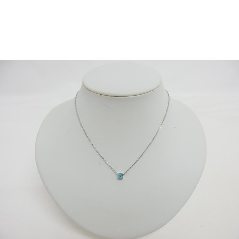 GUCCI グッチ/750ブルートパーズキューブネックレス//Aランク/18