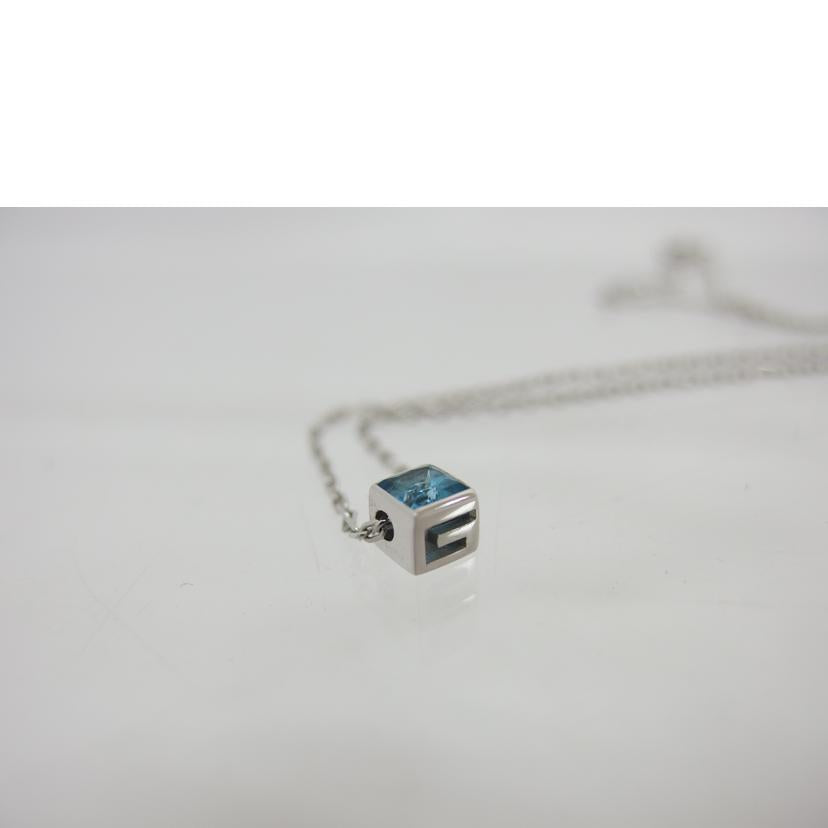 GUCCI グッチ/750ブルートパーズキューブネックレス//Aランク/18