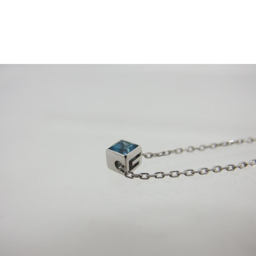 GUCCI グッチ/750ブルートパーズキューブネックレス//Aランク/18