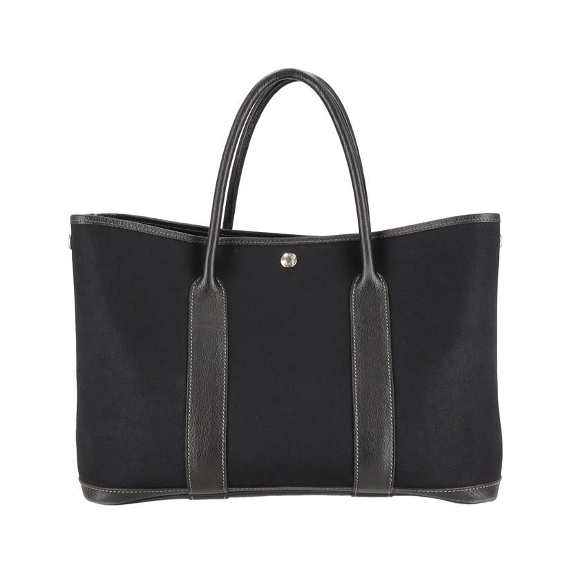 HERMES エルメス/ガーデンパーティPM/トワルオフィシエ×レザー/ブラック//Bランク/75