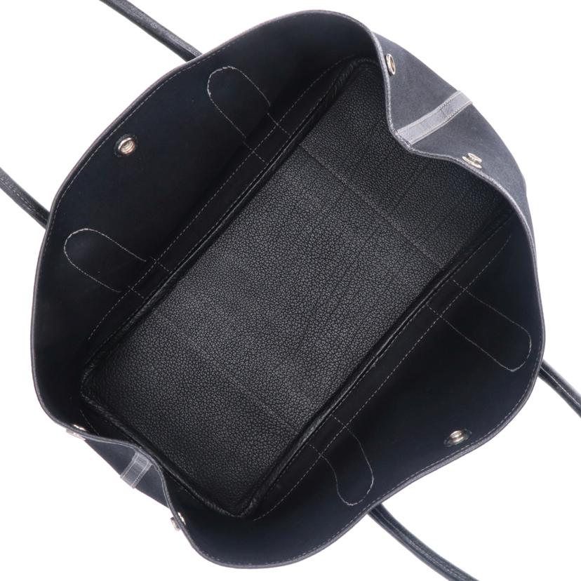 HERMES エルメス/ガーデンパーティPM/トワルオフィシエ×レザー/ブラック//Bランク/75