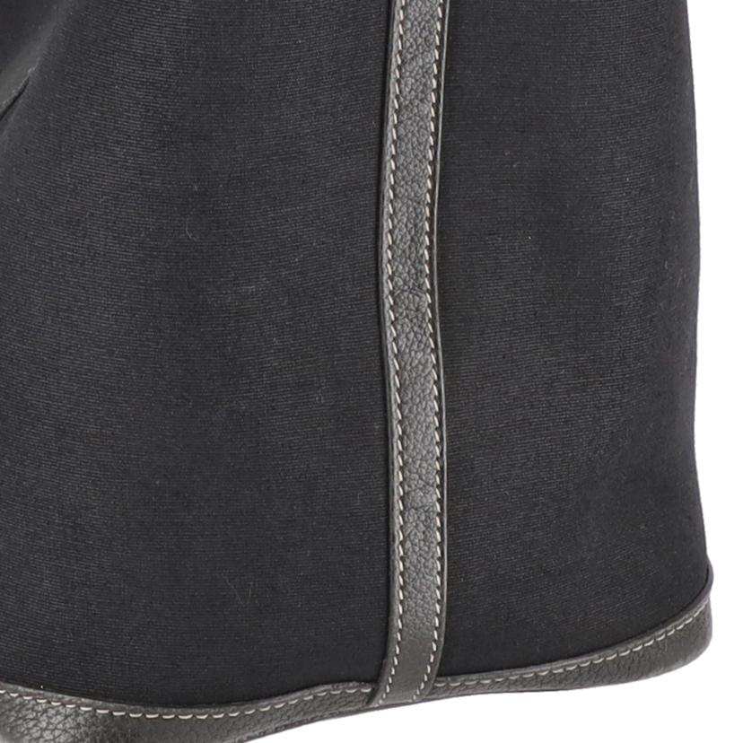 HERMES エルメス/ガーデンパーティPM/トワルオフィシエ×レザー/ブラック//Bランク/75