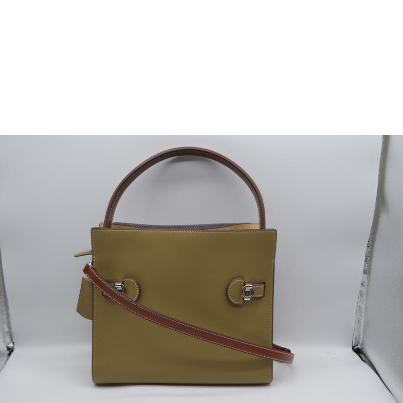 TORY BURCH トリーバーチ/リーラジウィルカラーブロックスモールダブルバッグ/152392//Aランク/89